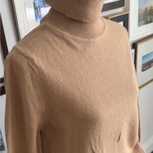 Barbour Women's Camel Turtleneck Sweater